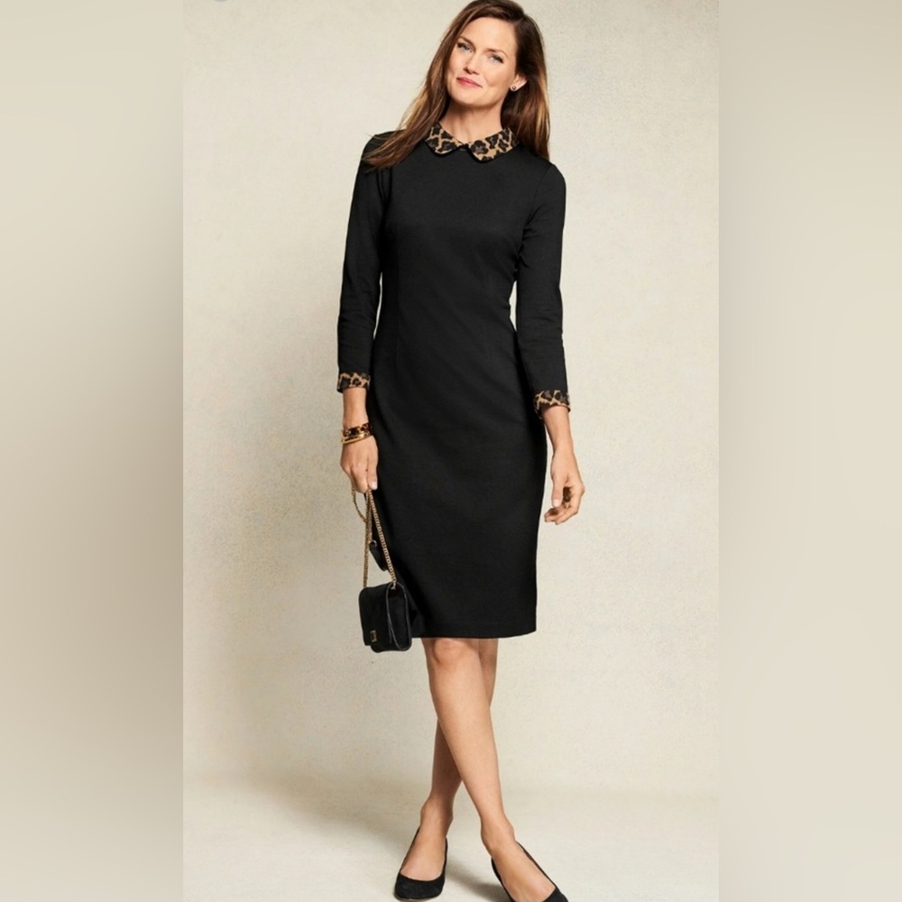 Size 6 Leopard Collar and Cuff Dress